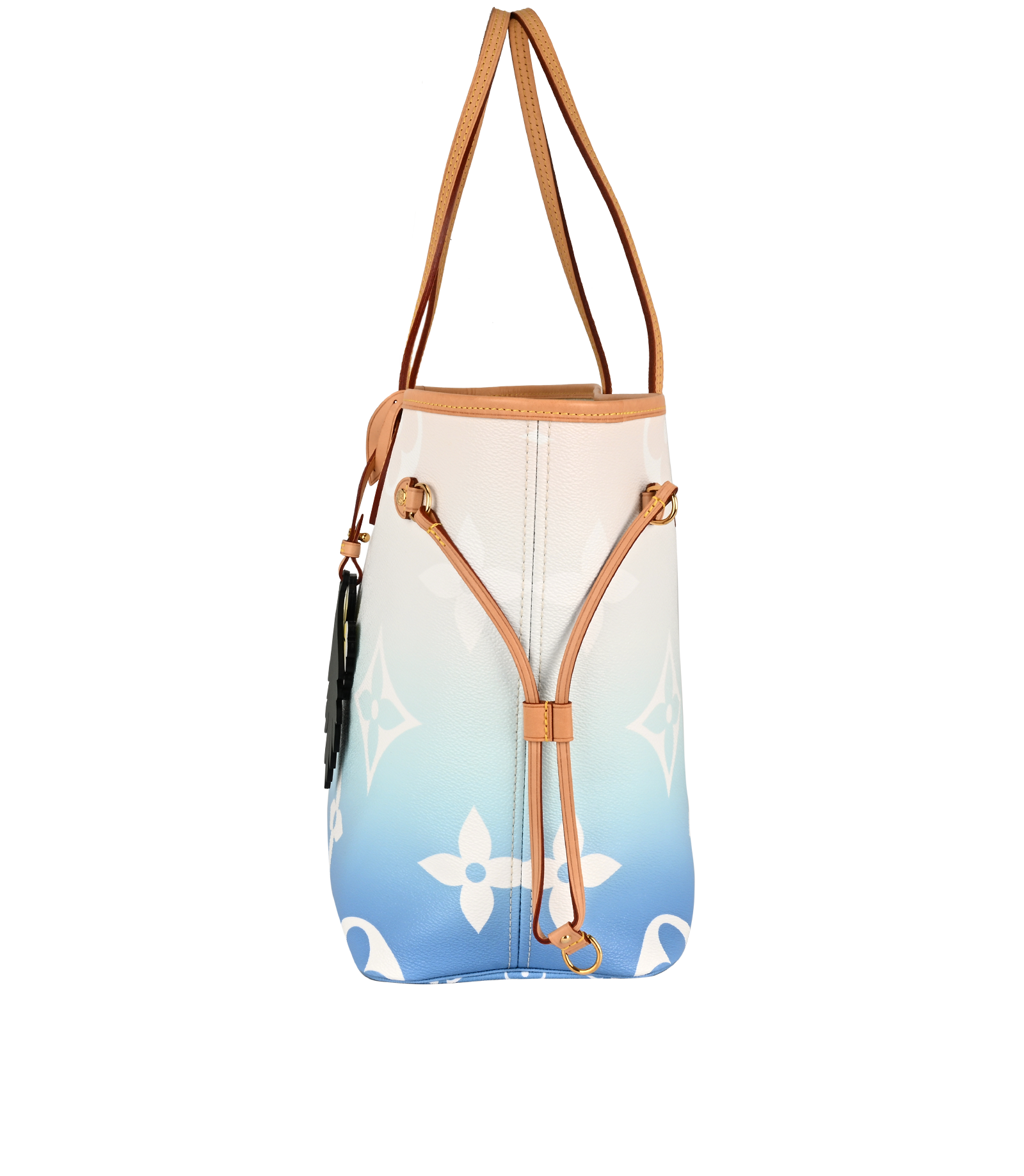 Neverfull MM By The Pool, &pound;1,900, Handbags, Blue/White, Canvas, Bottom view